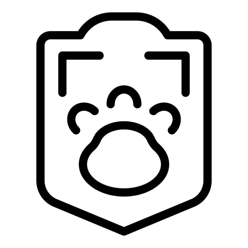 Cartoon bear face shield design vector
