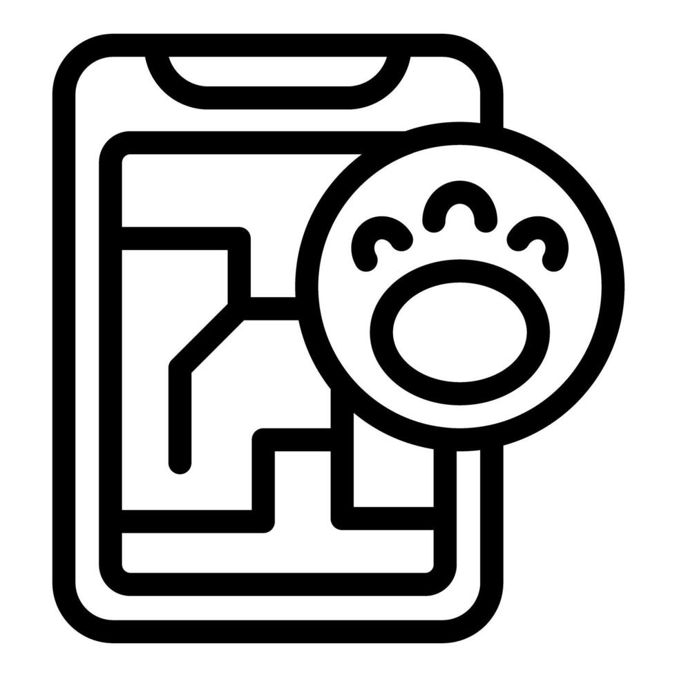 Smartphone map app with location pin icon vector