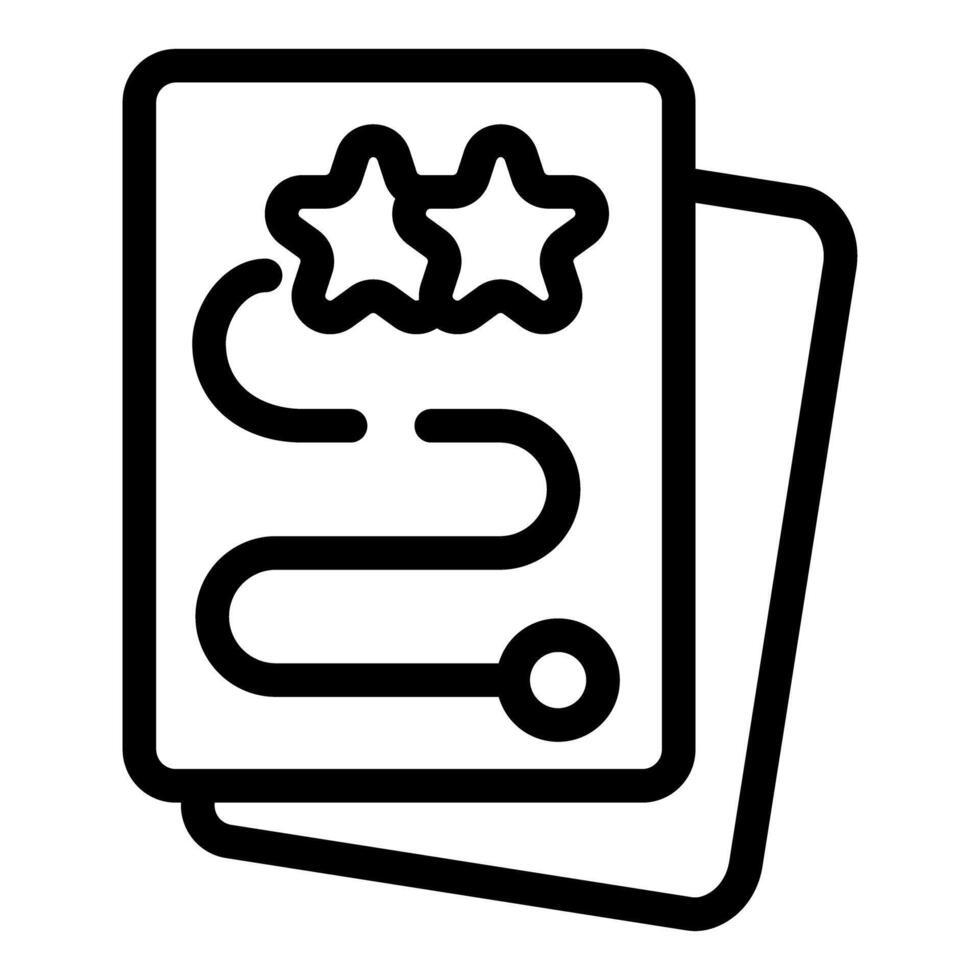 icon of starred document vector
