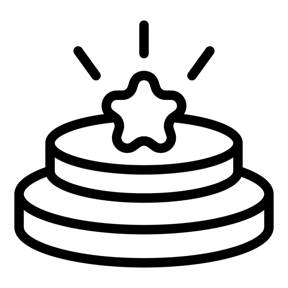 Startopped podium line art illustration vector