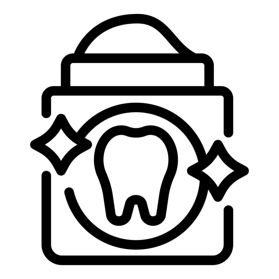 Dental care icon with sparkling tooth vector