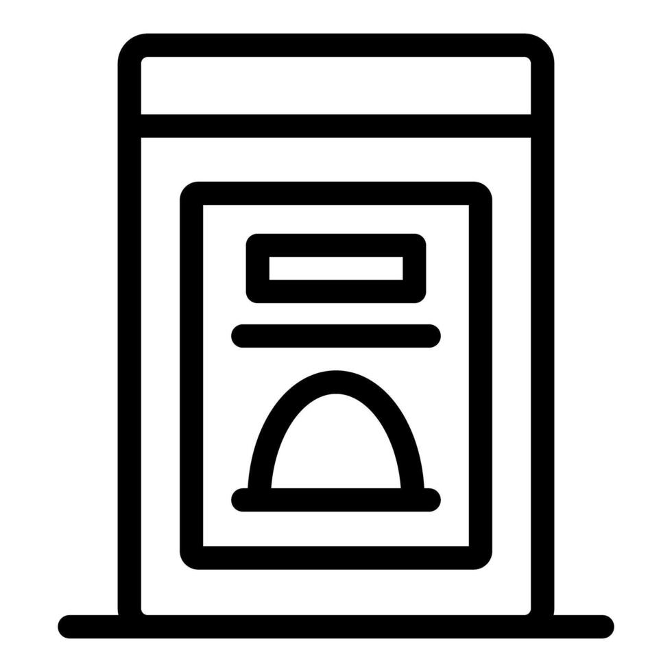 Black line drawing of a classic fireplace icon on a white background vector