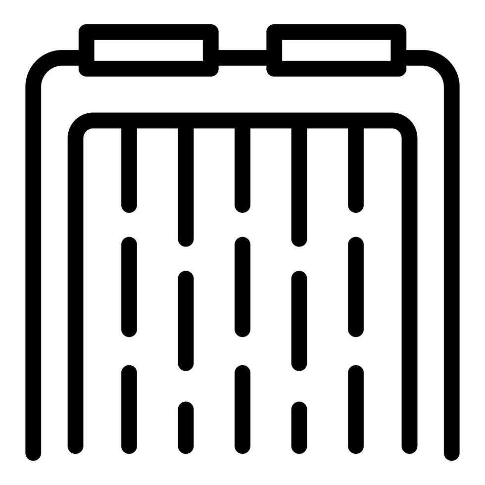 Black and white line art of a swing set vector