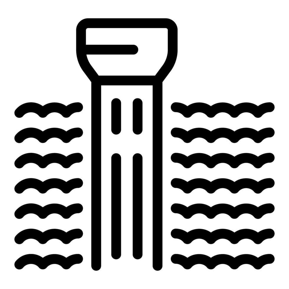 icon of pier over water vector