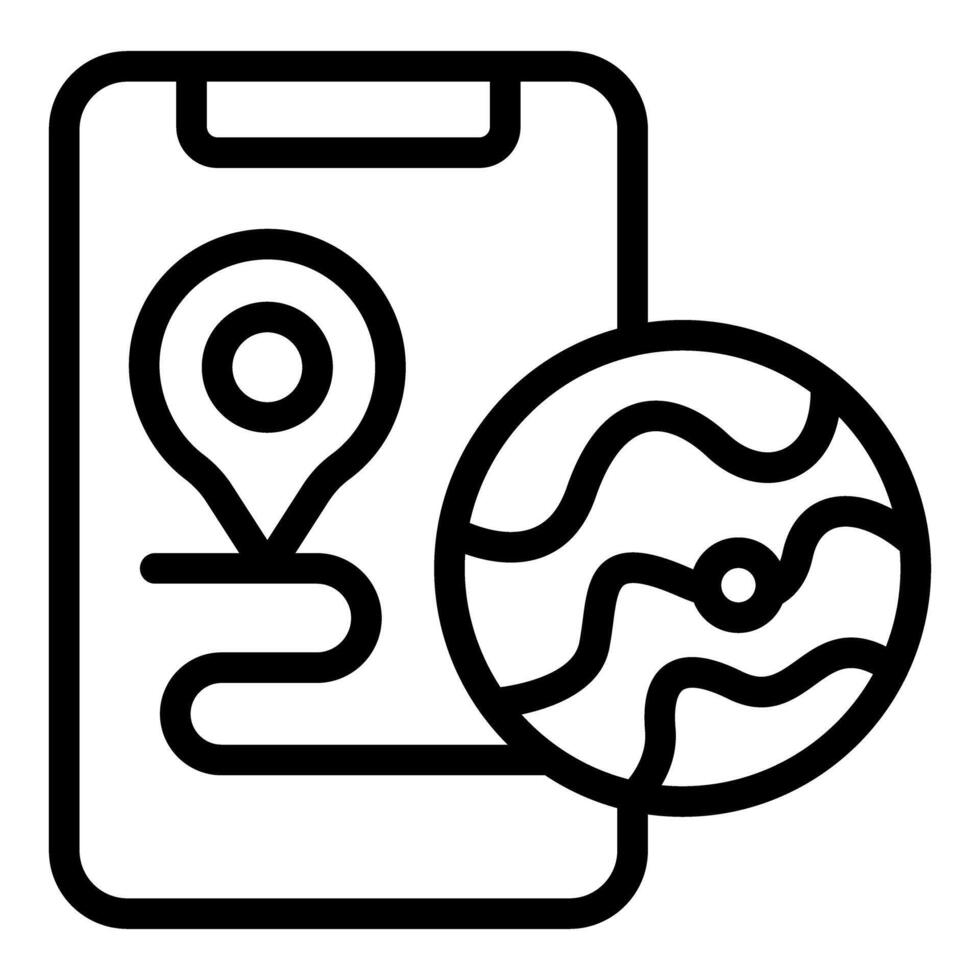 Travel planning and world exploration concept icon vector