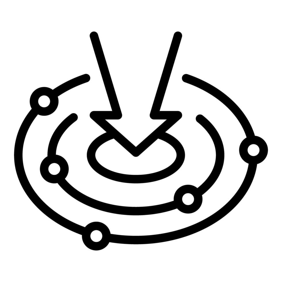 icon of target and arrow vector