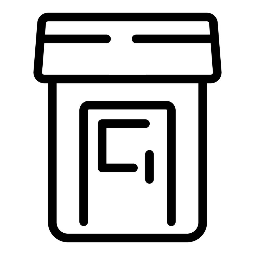 Line art illustration of a storefront vector