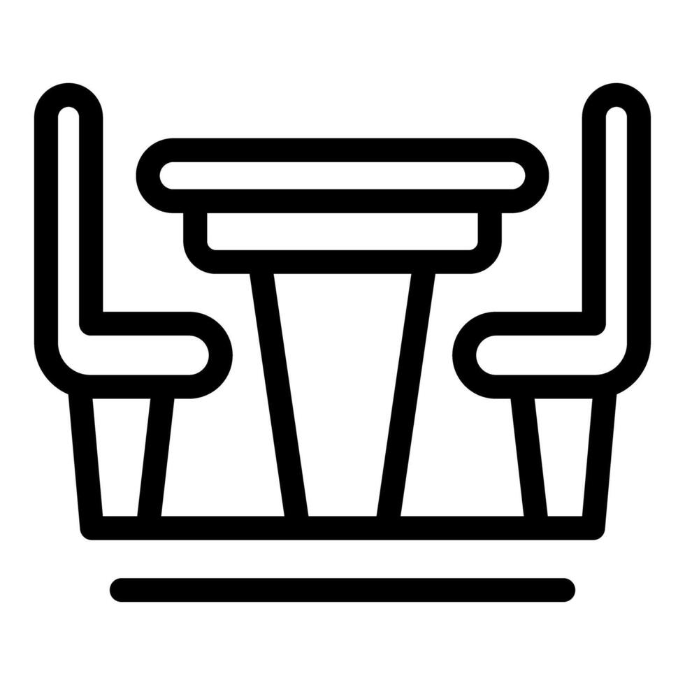 icon of dining table and chairs vector