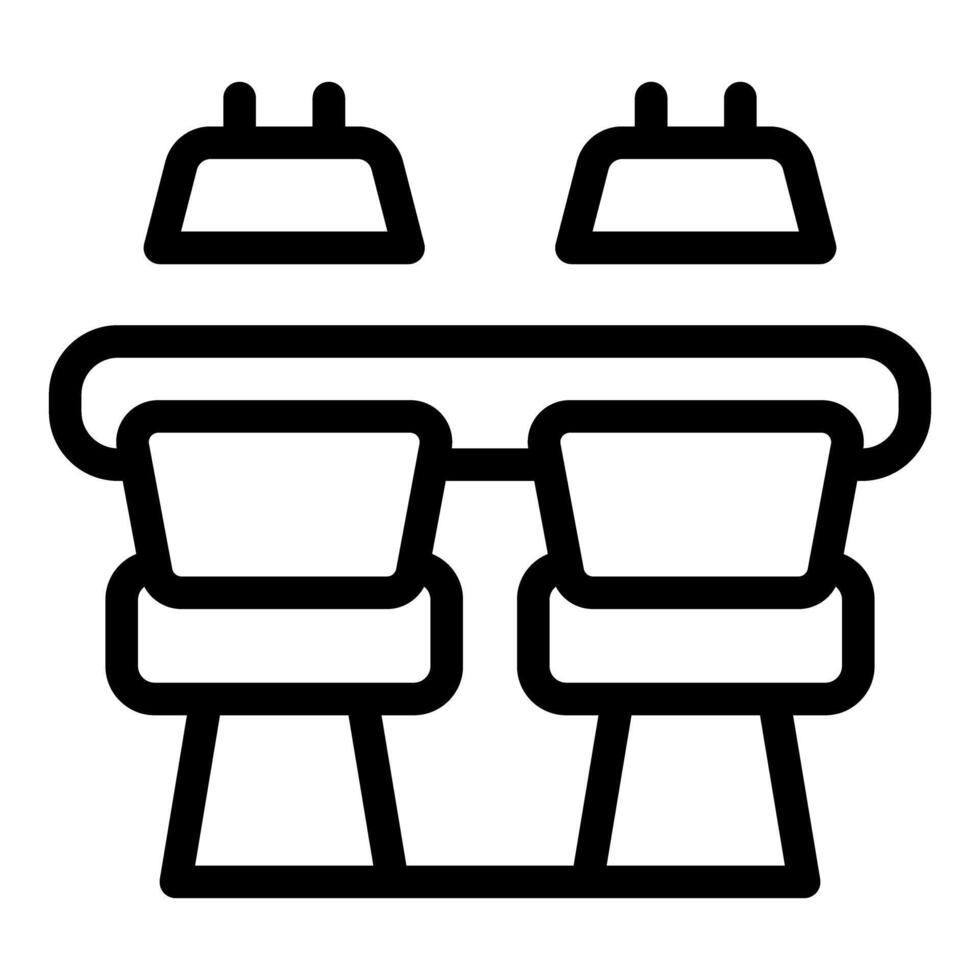 Icon of a train seat layout vector