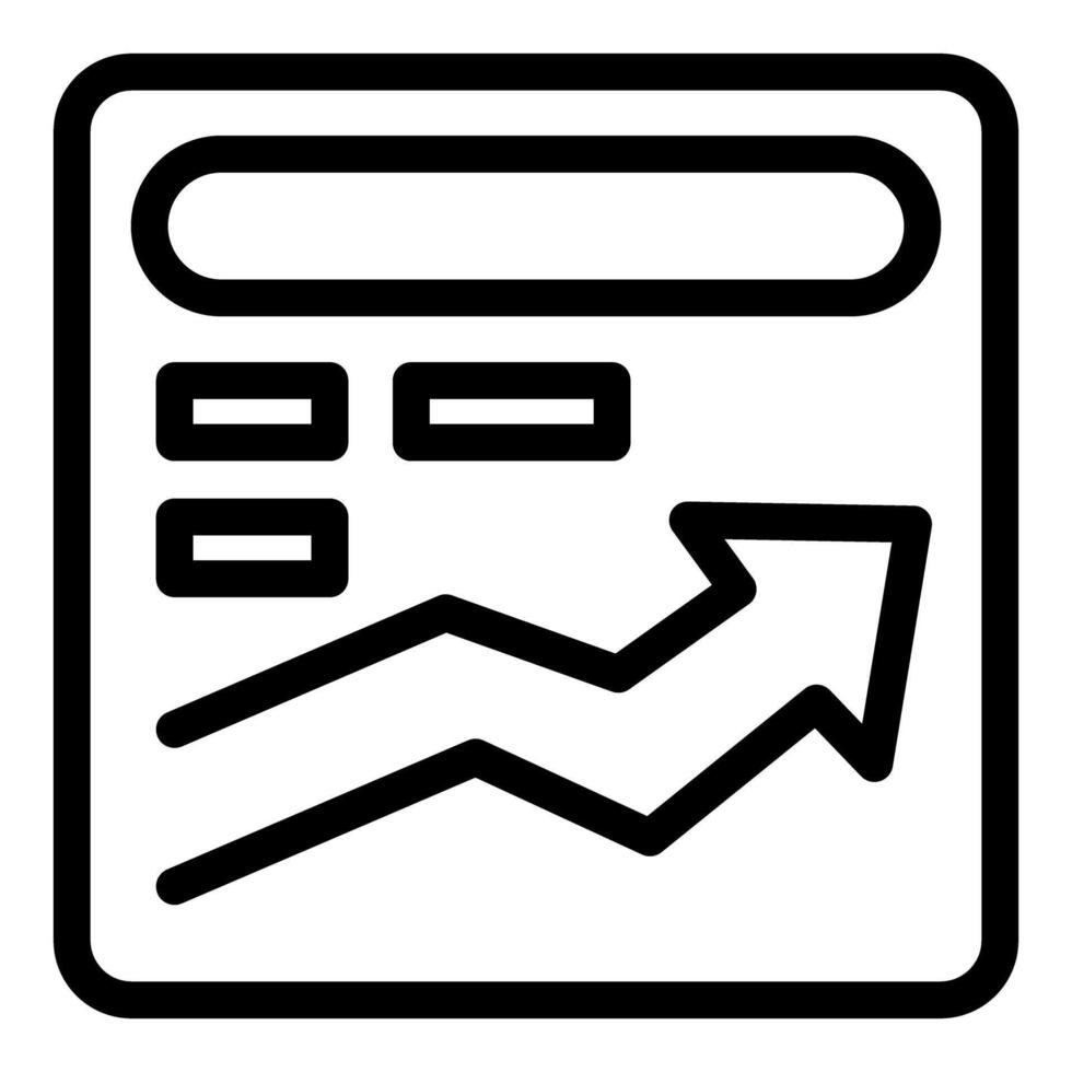 Growing business financial chart icon vector