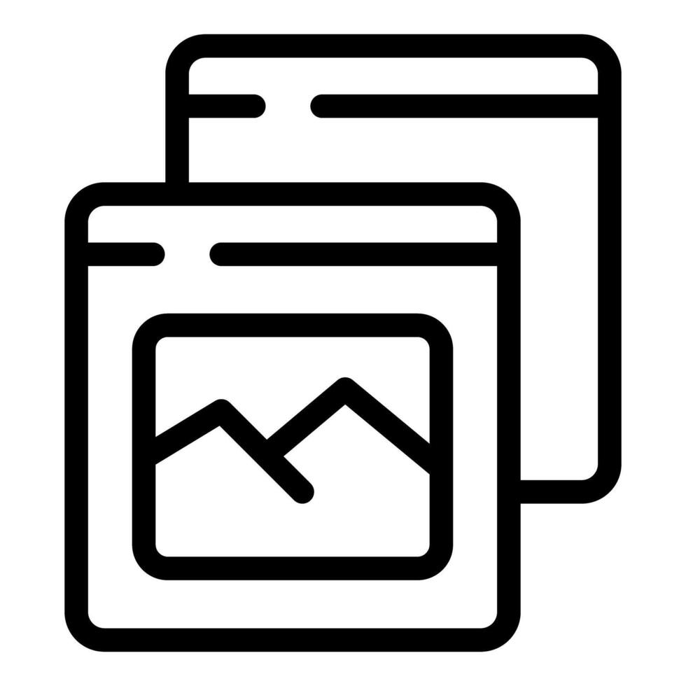Digital gallery icons set on white background vector