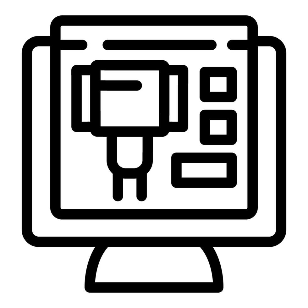 illustration of a graphic tablet and stylus icon vector