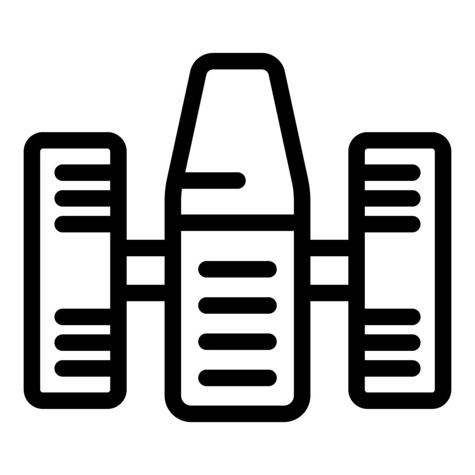 Satellite icon in bold line style vector