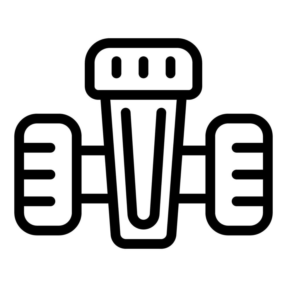 Black and white hoverboard icon vector
