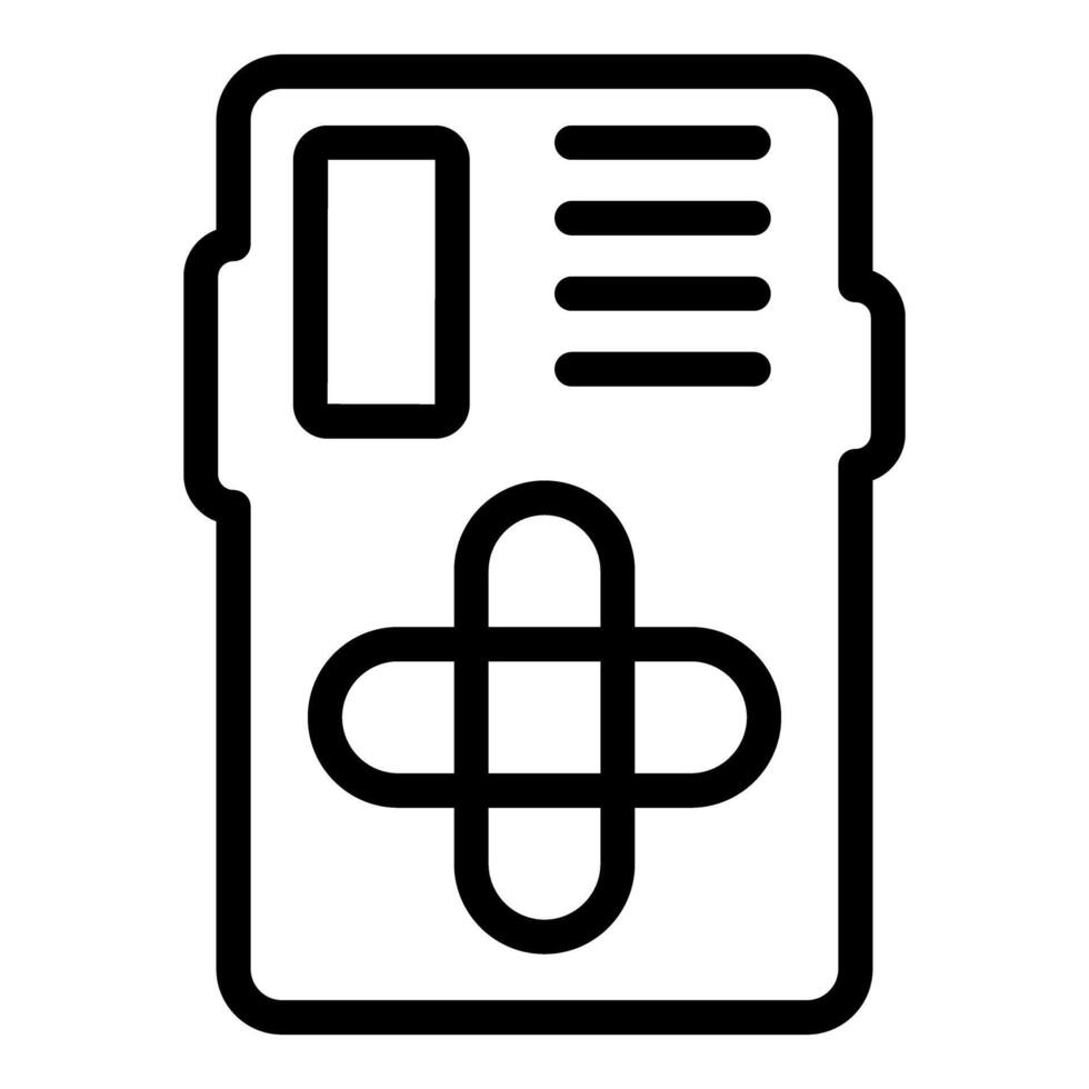 icon of a medical prescription pad with pills symbol, isolated on white vector