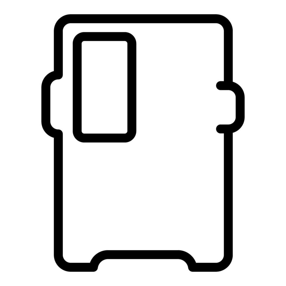 Simple line art file folder icon vector