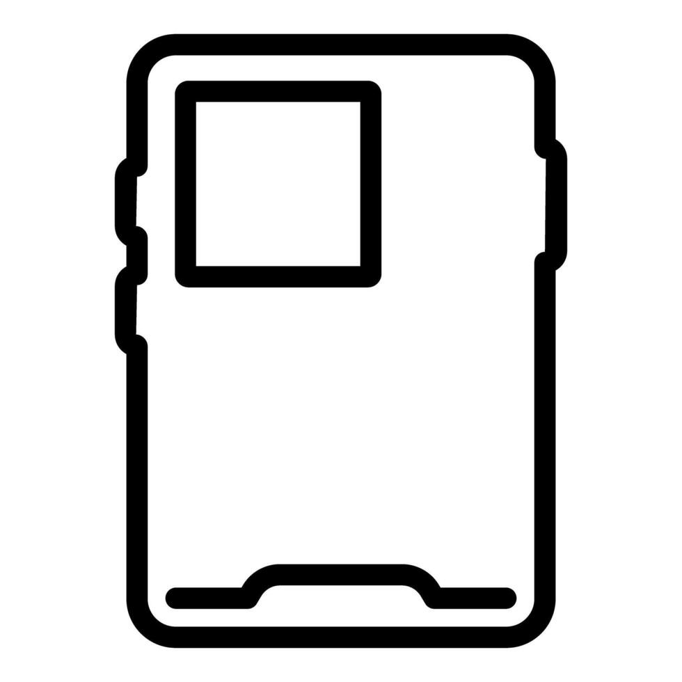 Outline of a smartphone icon vector