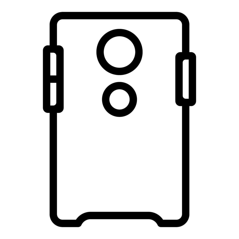Outline of a smartphone icon vector