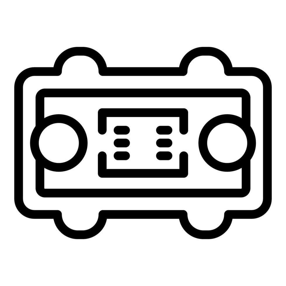 Simplified portable radio icon illustration vector