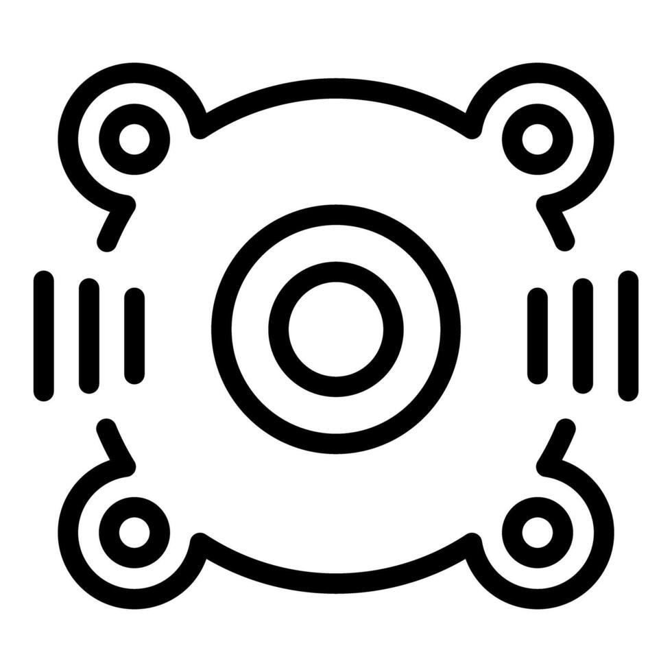 Abstract geometric shape with circular center vector