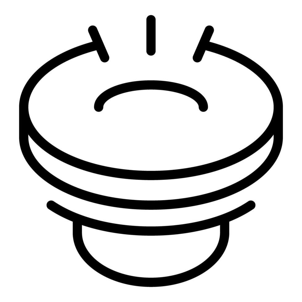 Black and white line art of a stylized led light bulb icon suitable for various design uses vector