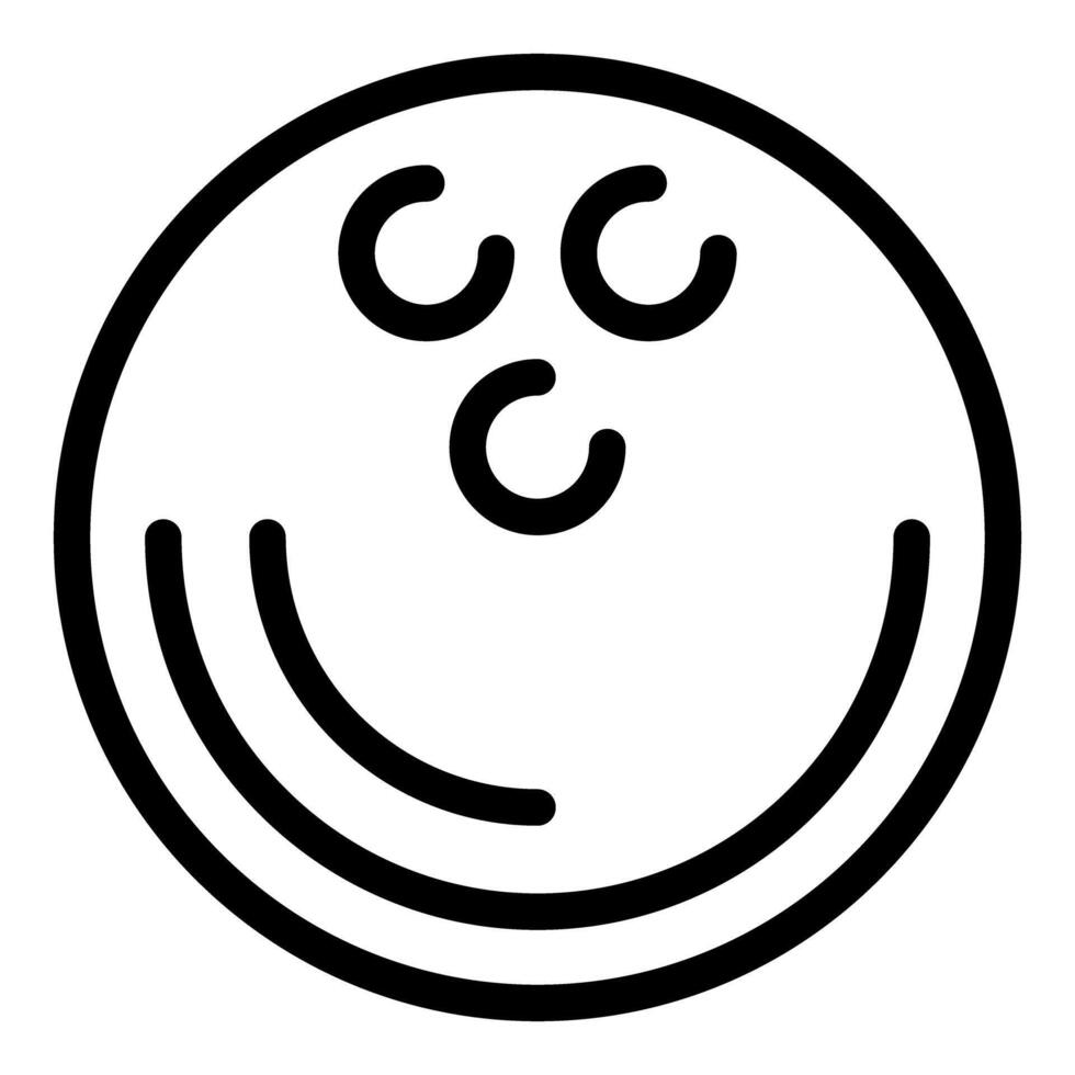 Black and white doodle of a smiley face vector