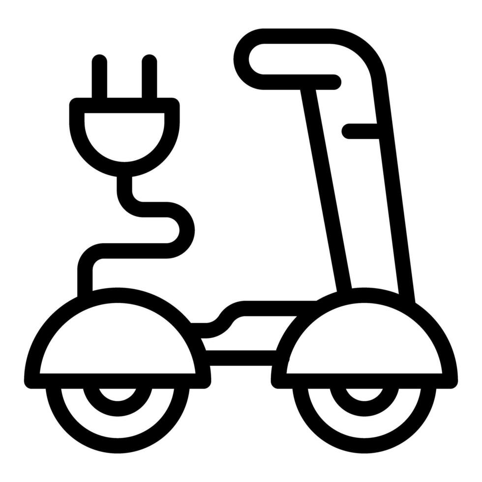 Electric scooter line icon vector