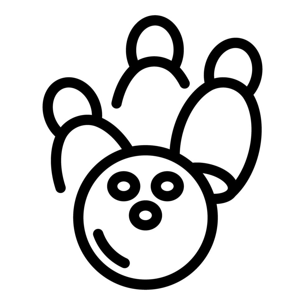 Cartoon pig face with ears icon vector