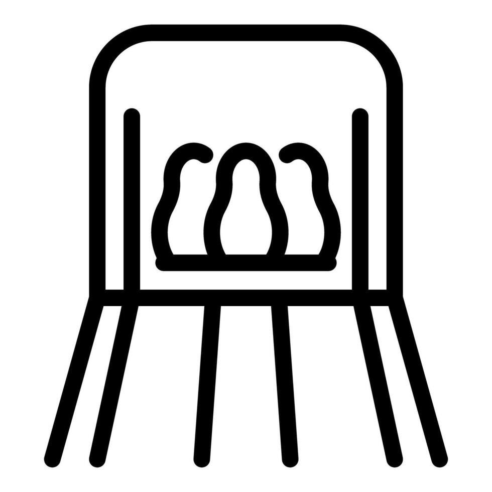 Modern minimalistic chair line art vector