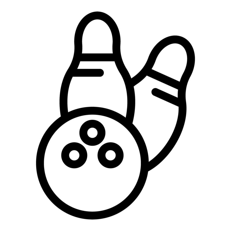 Black and white bowling icon vector