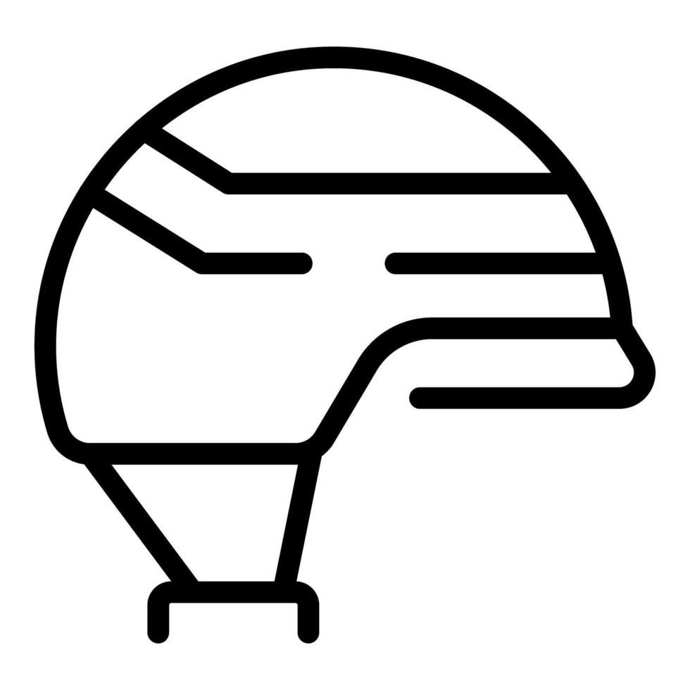 Line art illustration of a safety helmet vector