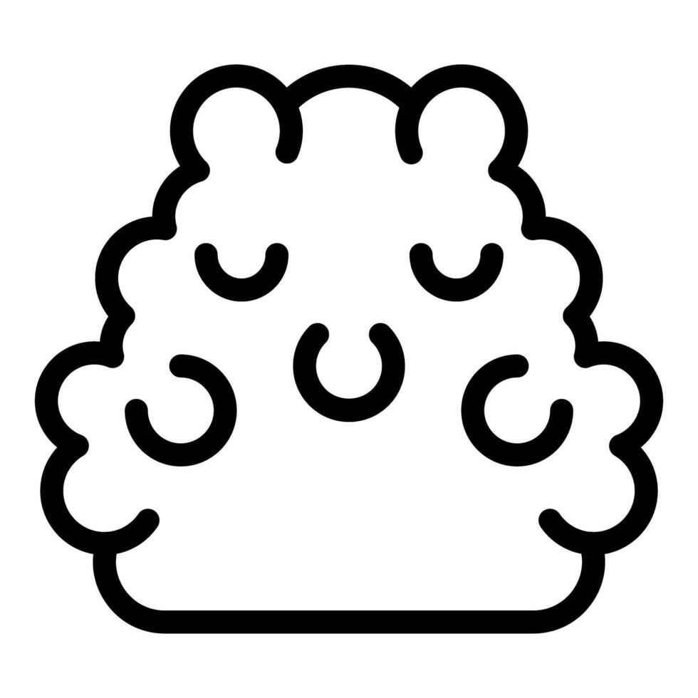 Abstract cloud shape doodle icon vector