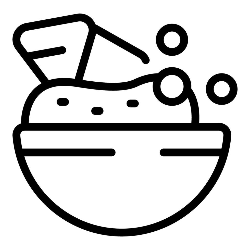 Black and white line art of mortar and pestle with herbs vector