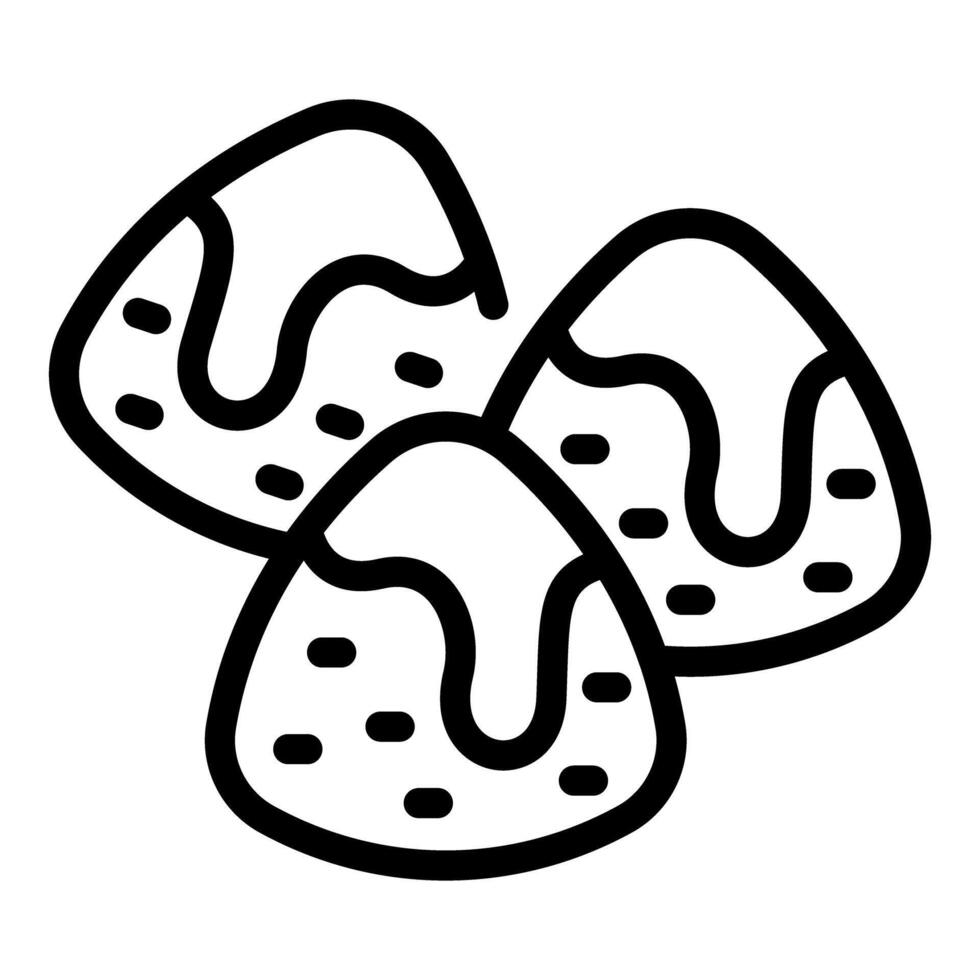 Black and white fortune cookies line art vector