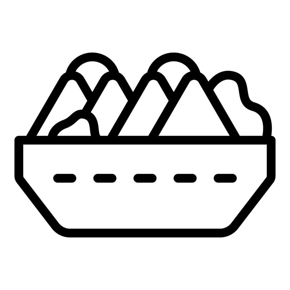 Basket of eggs line icon illustration vector