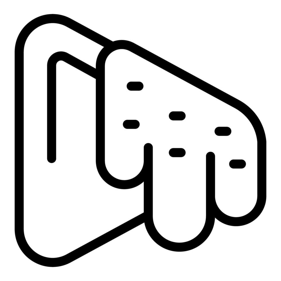 Black and white hand click icon illustration vector
