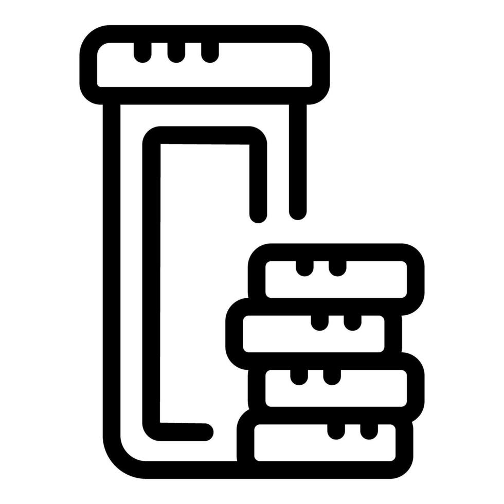 Test tube and rack line icon vector