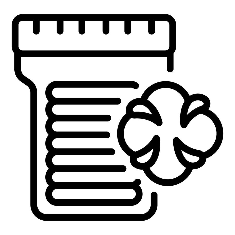 Medical pill bottle and fourleaf clover icon vector