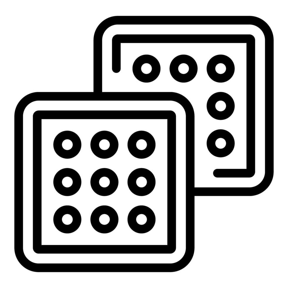 Black and white dice icon vector