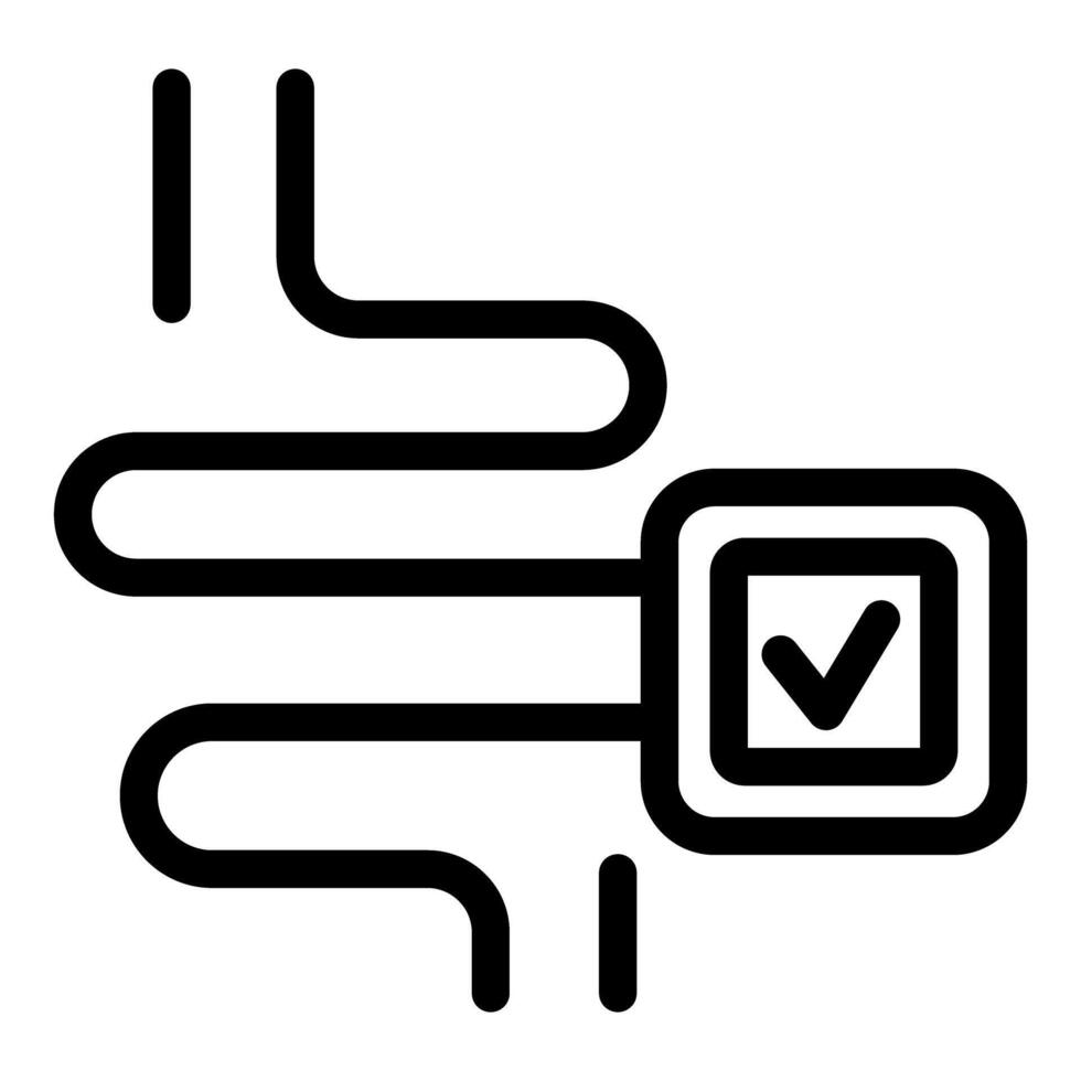 Quality control icon with check mark vector