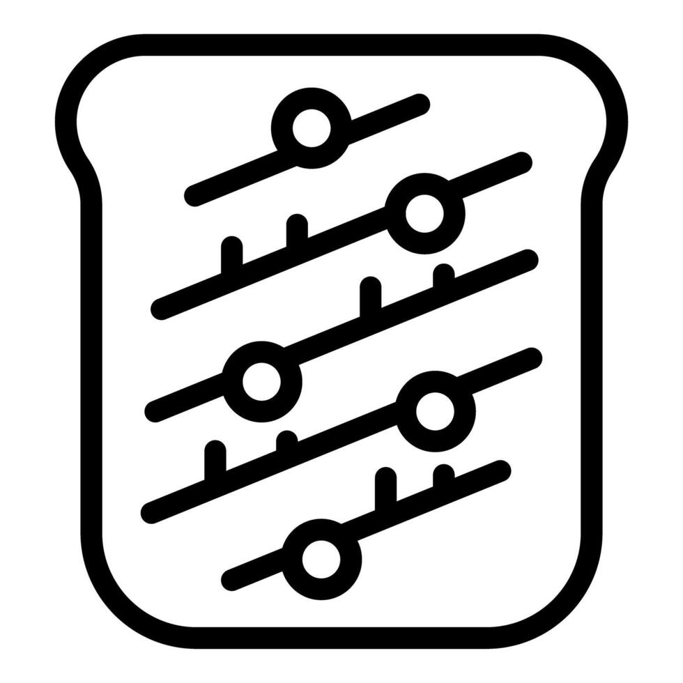 icon of audio mixer sliders vector