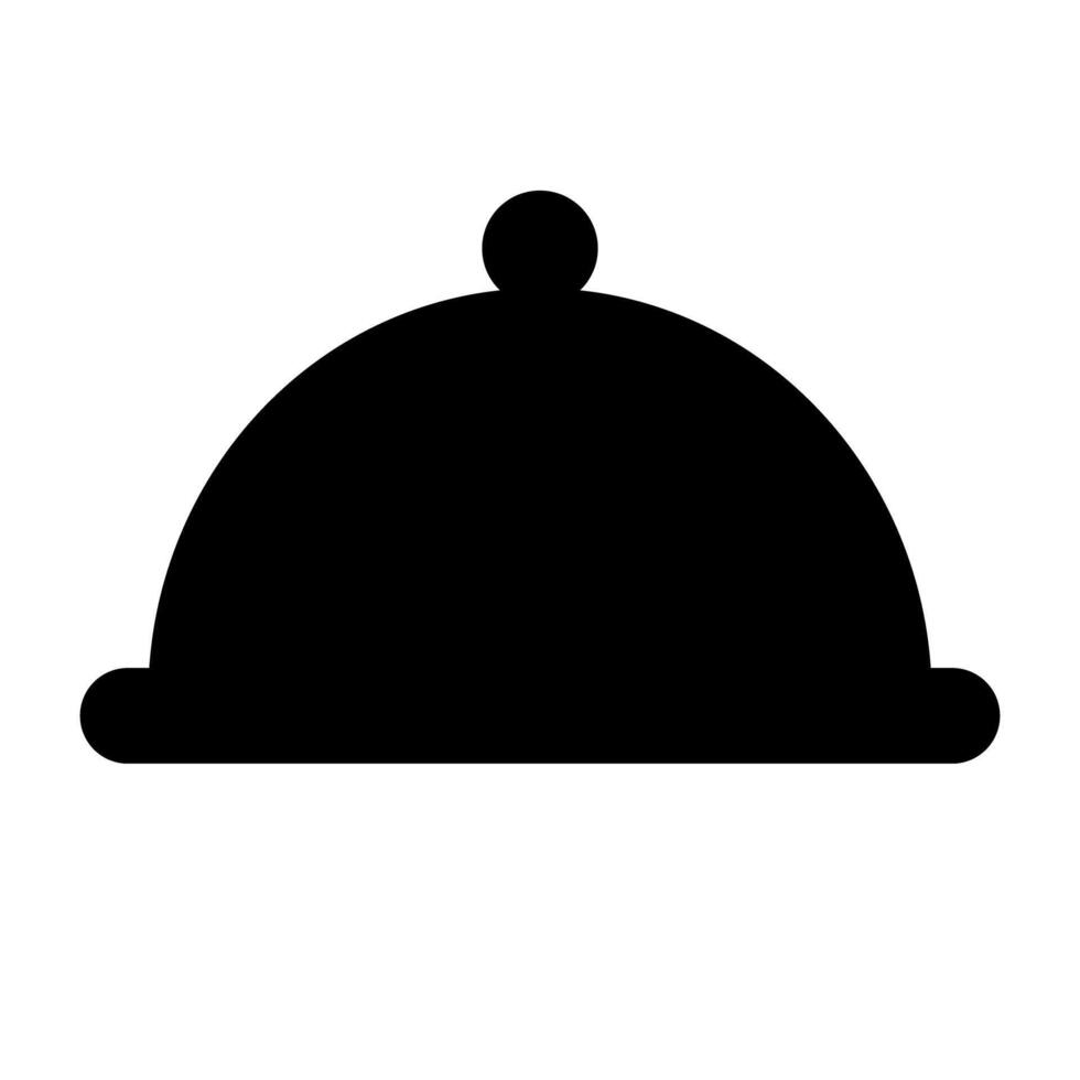 Cloche silhouette icon. Food. vector