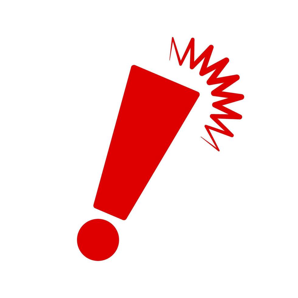 Red reaction icon. Caution or warning. vector