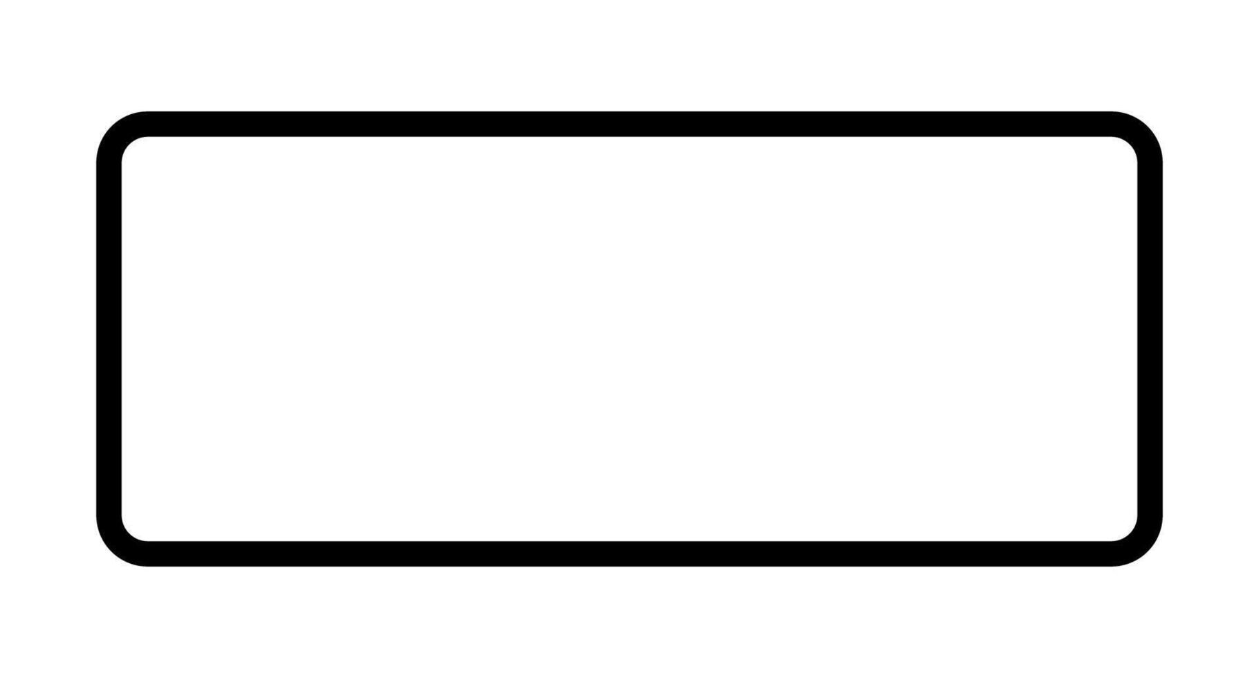 Rounded rectangular icon. Rectangle shape. vector