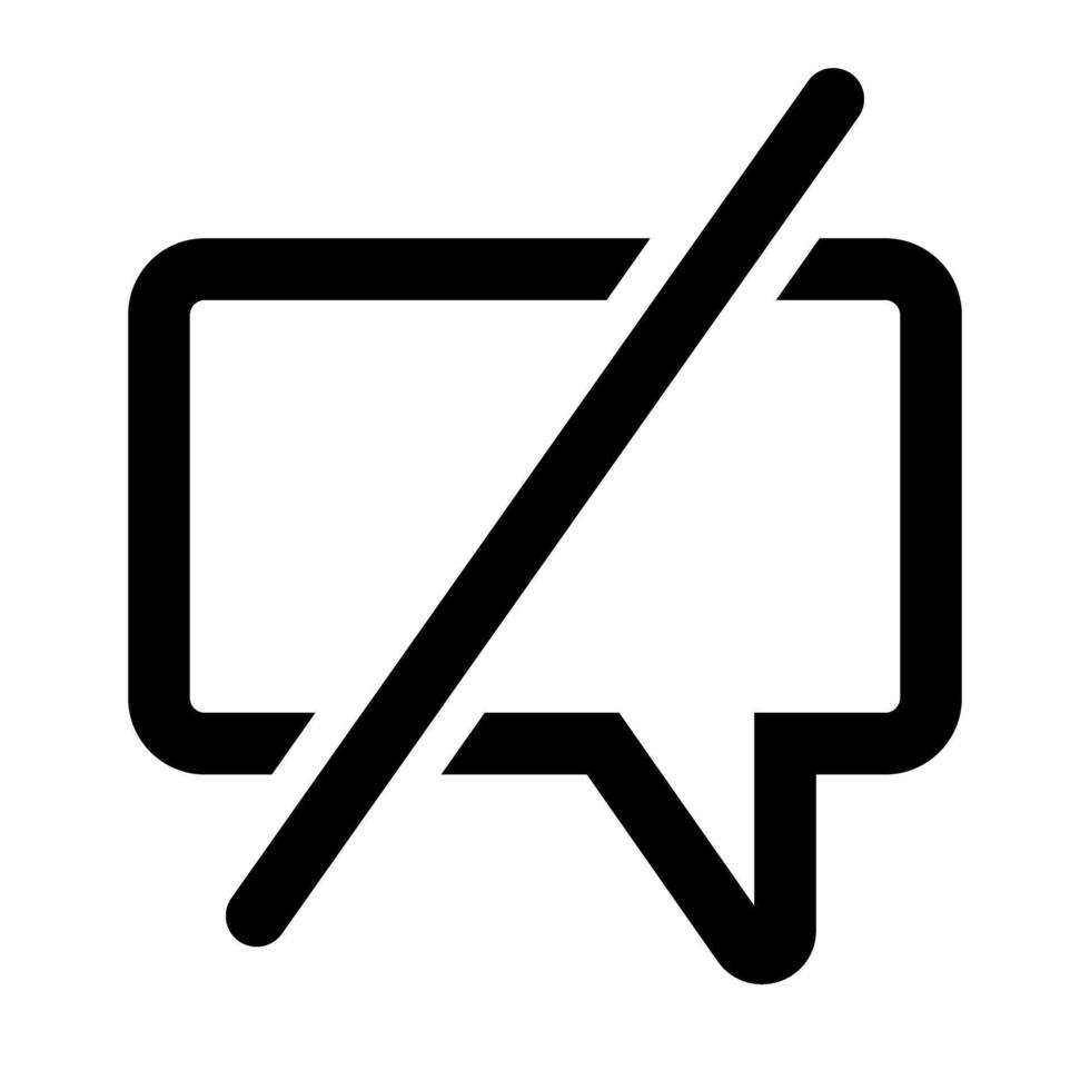 Simple mute icon. Conversation prohibition. vector