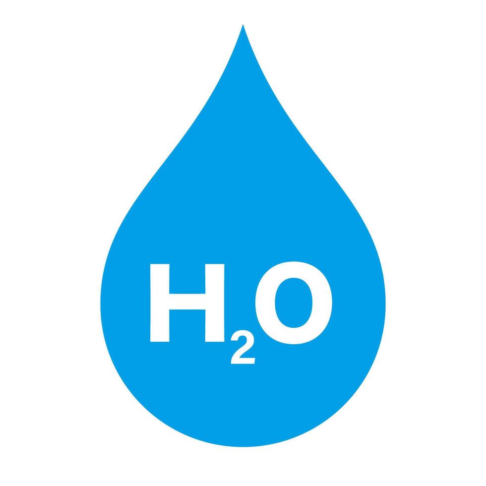 H2O icon. Water icon. vector