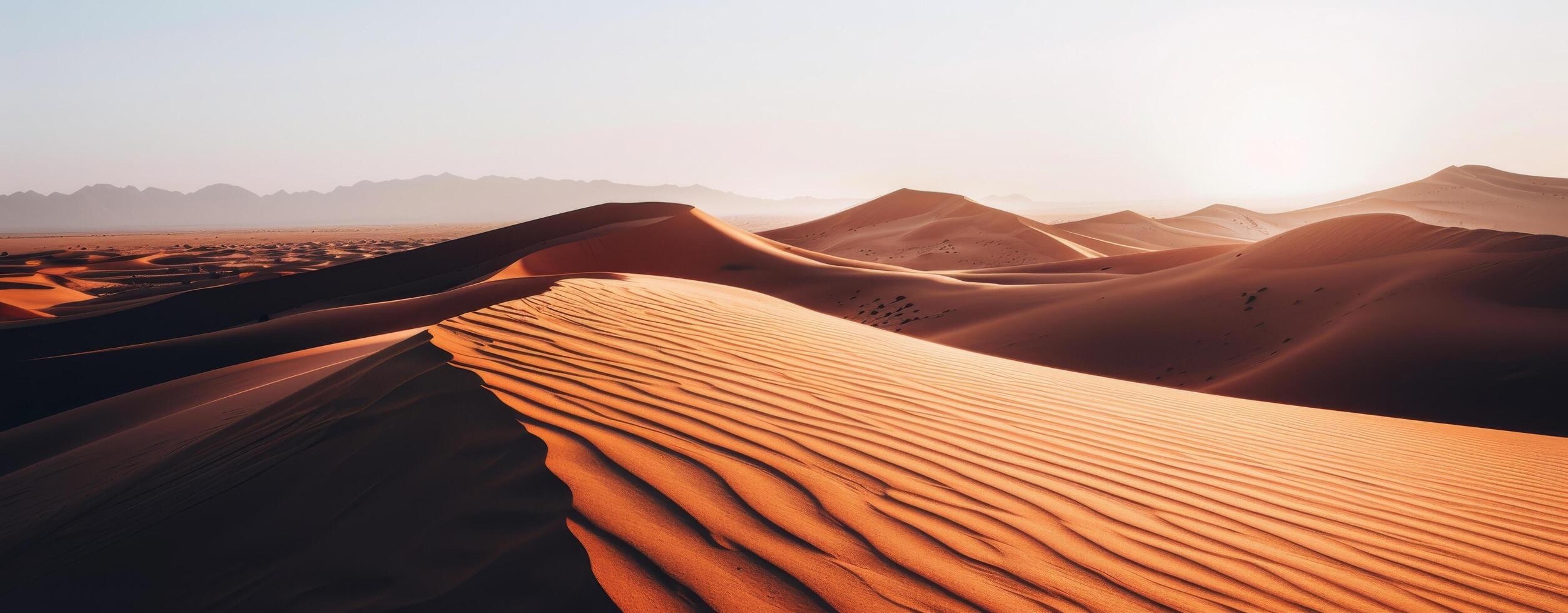 Sun Setting Over Sand Dunes photo
