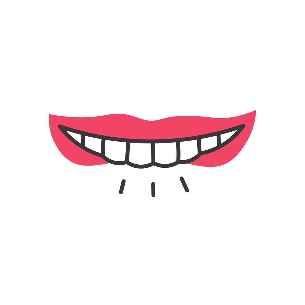 Mouth Biting Lip vector