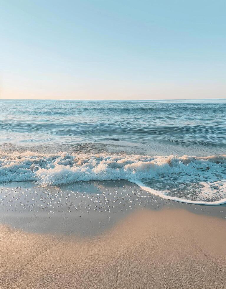 Sandy Beach With Waves photo