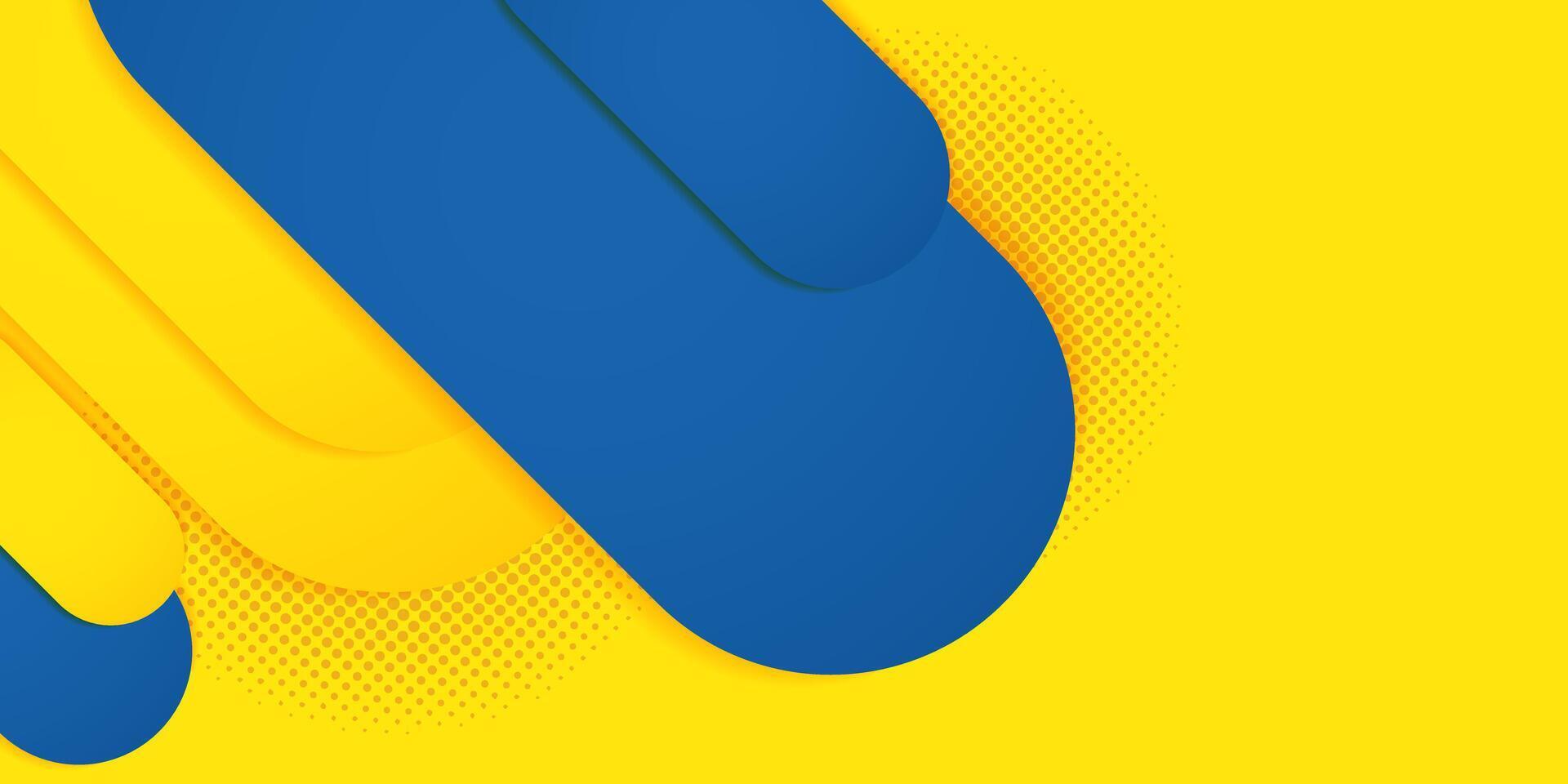 Modern abstract background hipster futuristic banners design. Blue and Yellow background with halftone elements. abstract background illustration vector